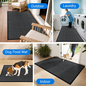 EMQIMA low-profile 0.27-inch mat clears under doors smoothly