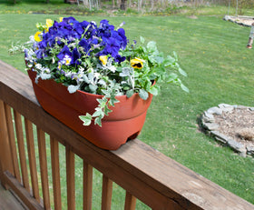 EMSCO Bloomers 24-inch planter expands balcony planting space.