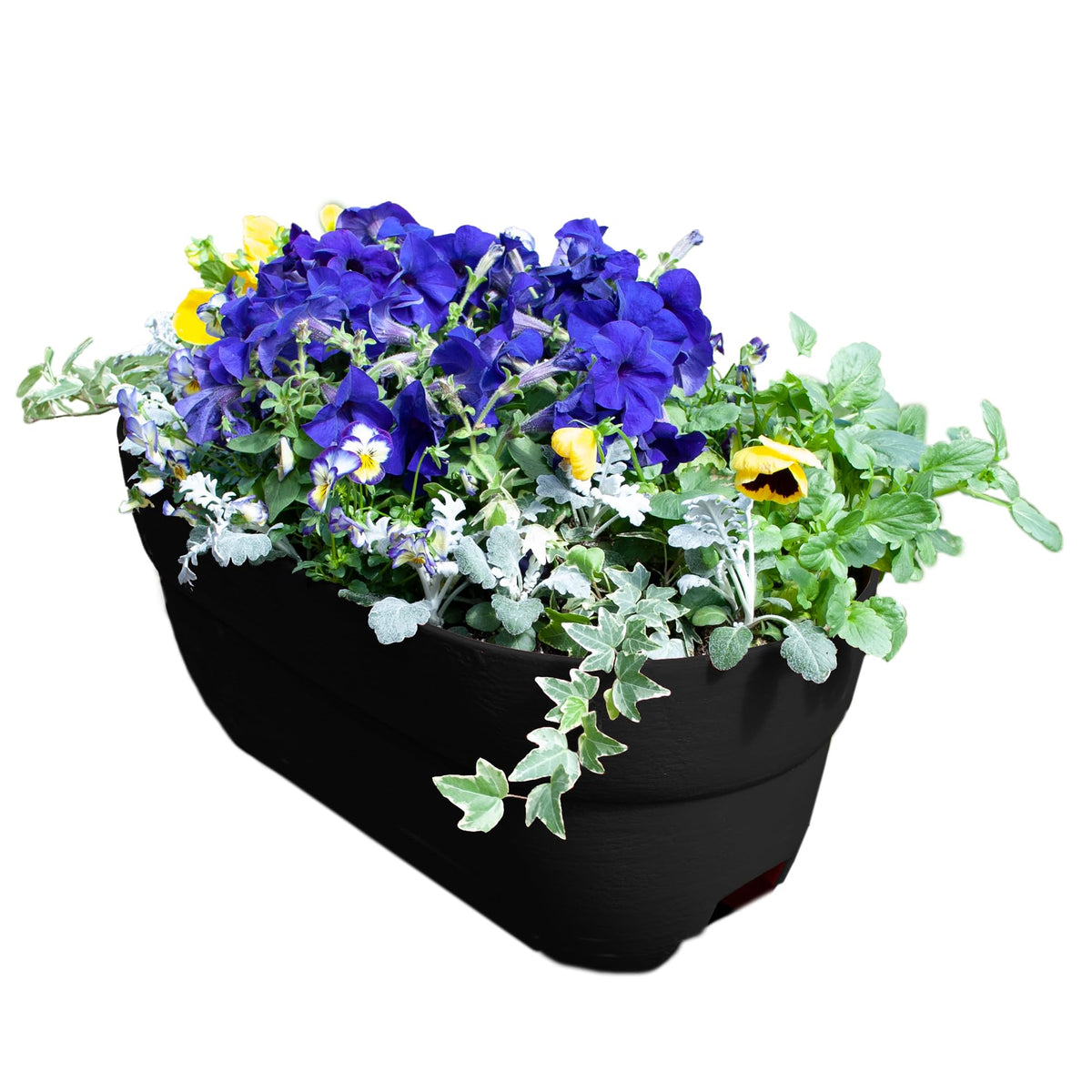 Emsco Bloomers rail planter on a deck rail with secure deck mounting