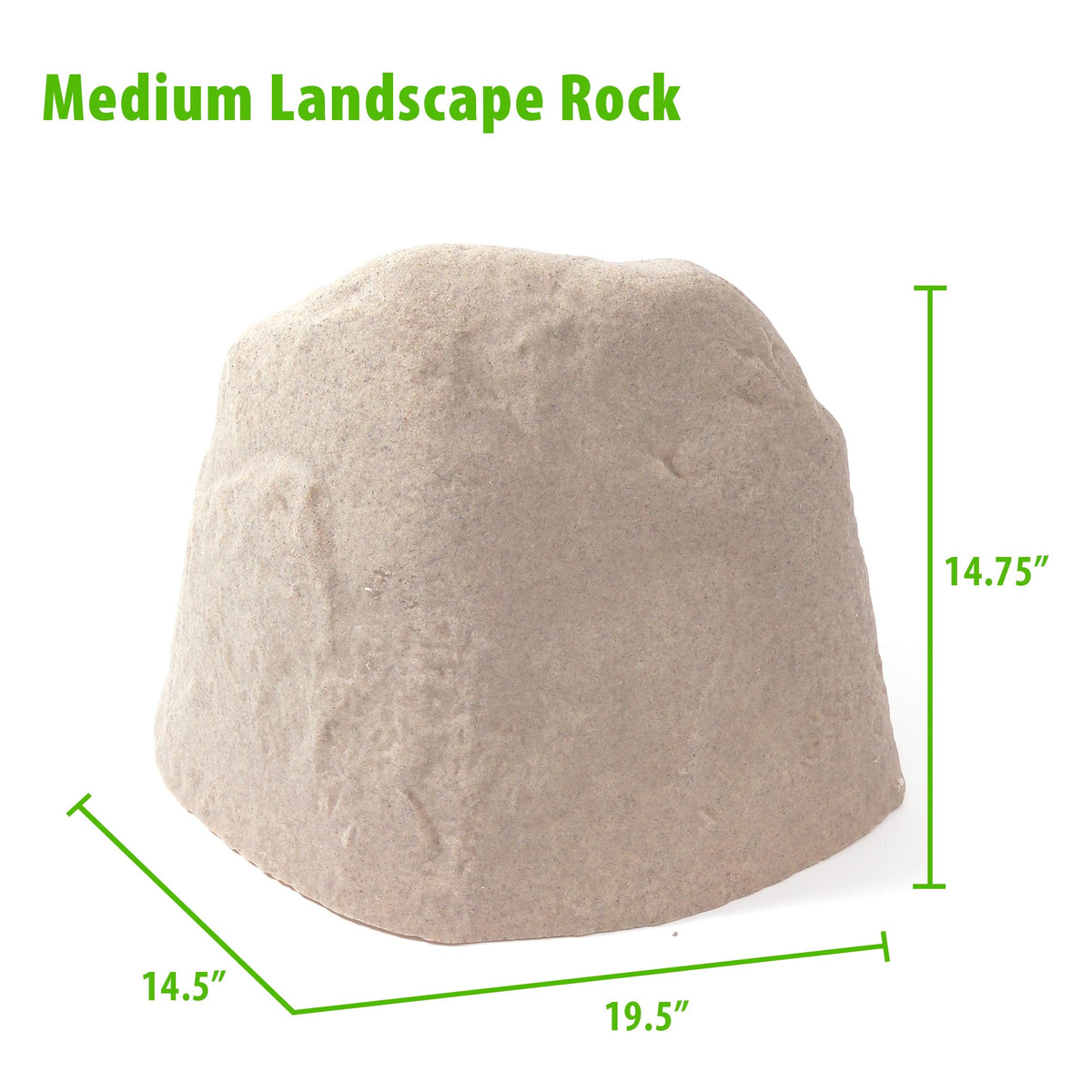 EMSCO Group 2182 Medium rock with stake anchors securely in the ground.
