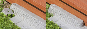 Emsco Group Bedrocks edging with stakes anchors securely.