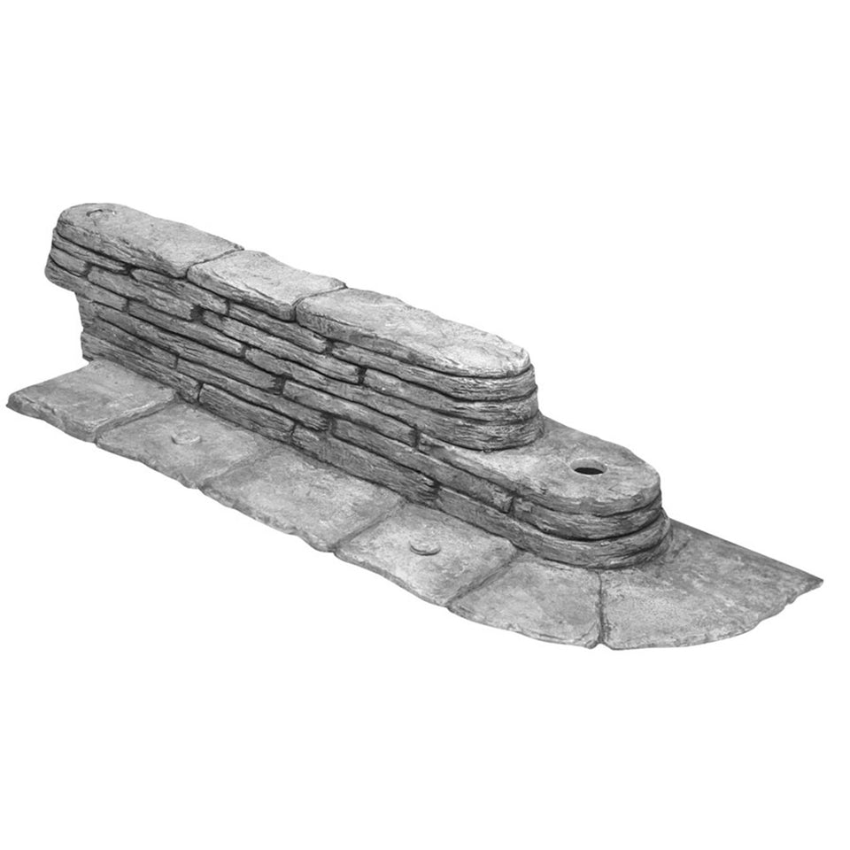 Emsco Group Bedrocks trim-free lawn edging 20 ft kit with flanged sides for easy mowing.
