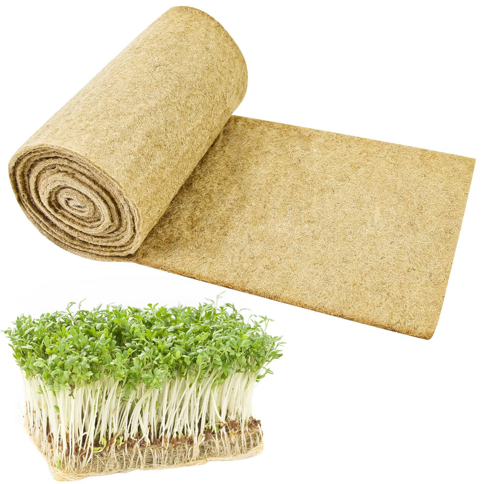 Emsiok 1Roll microgreen mat laid flat, promoting even moisture for germination.