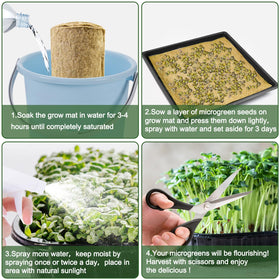 Emsiok biodegradable jute pad for eco-friendly, soil-free microgreens.