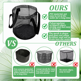 Emsiok breathable fine mesh design supports water access and soil retention