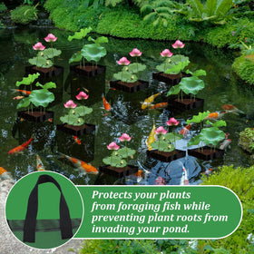 Emsiok multipurpose aquatic planter bags for water lilies and lotus.