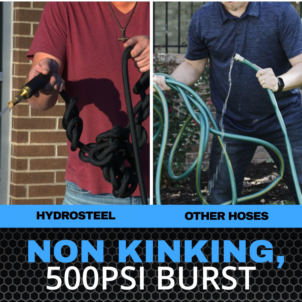 Hydrosteel aluminum crush-resistant fittings with stabilizer collar shown