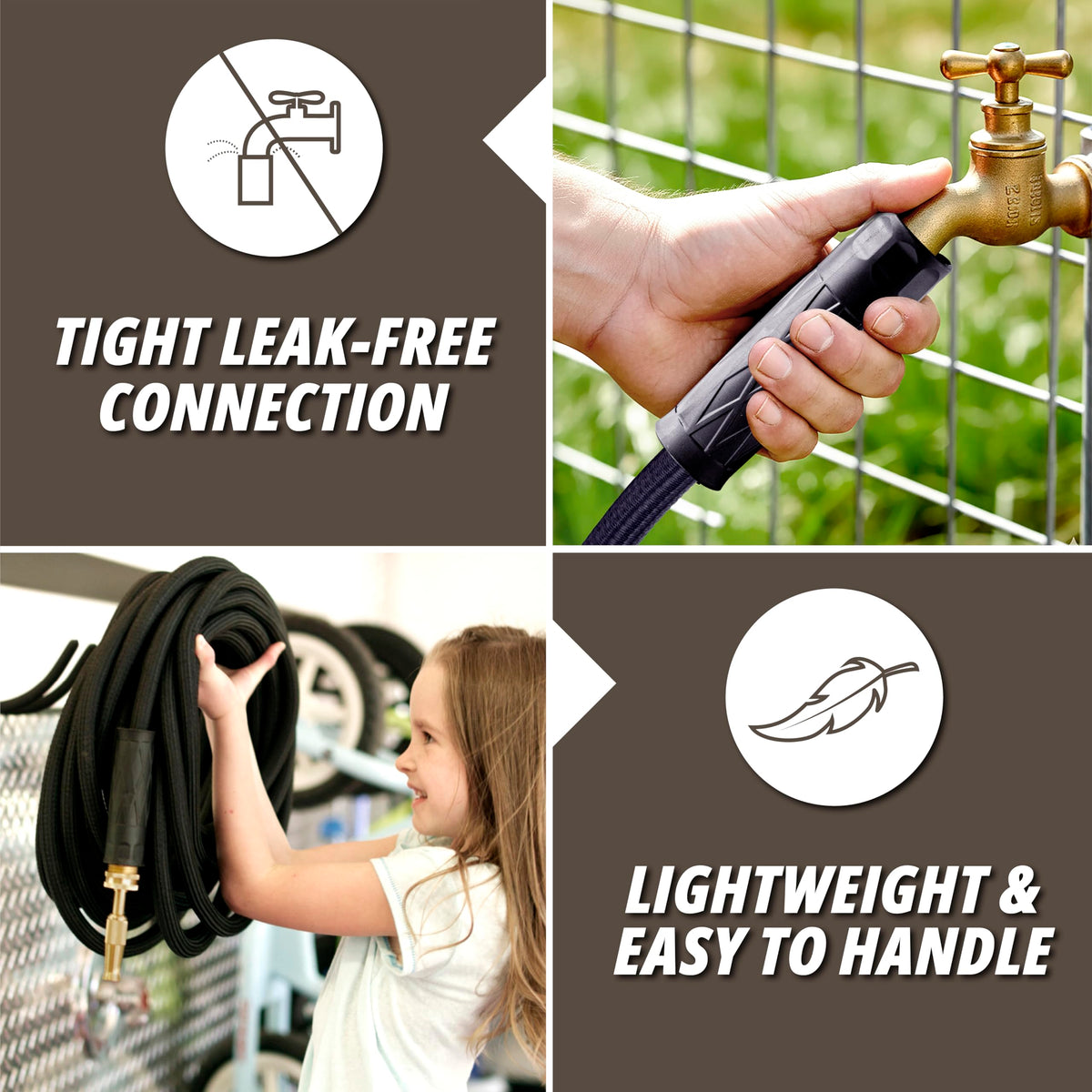 EMSON Hydrosteel Pro 50ft 600 PSI burst strength supports demanding cleaning and irrigation tasks.