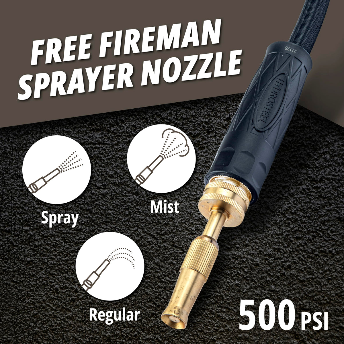 EMSON Hydrosteel Pro 50ft lightweight and flexible for easy maneuvering.