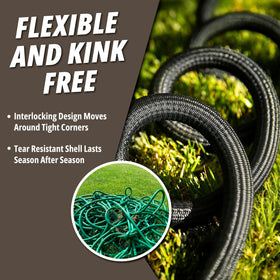 EMSON Hydrosteel Pro 50ft non-expandable hose maintains steady water flow during tasks.