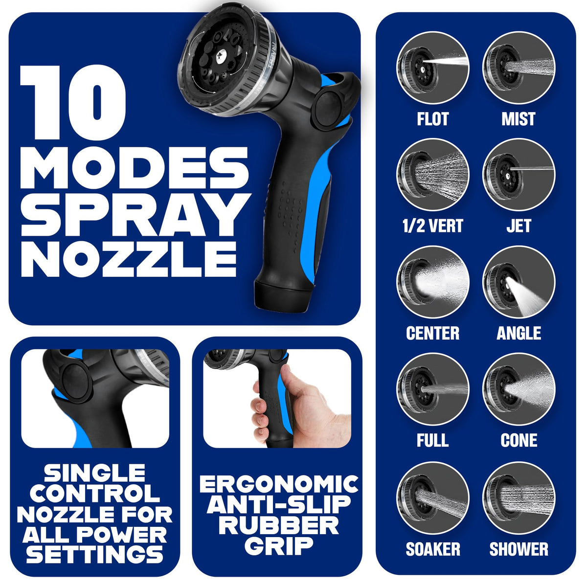 EMSON Invictus flexible lightweight hose eases maneuvering around trees and corners.