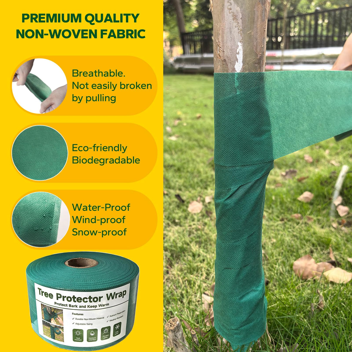 Emycool wrap deters deer and rabbits from chewing bark
