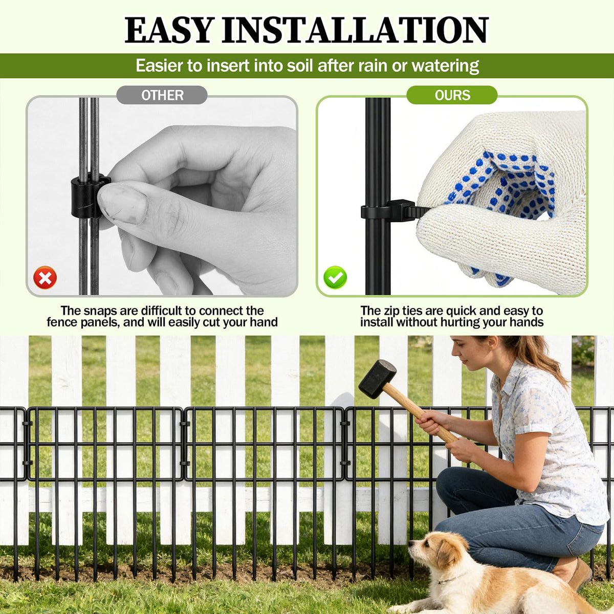 Enayplon 25-panel system enables flexible layouts for gardens and pet spaces.