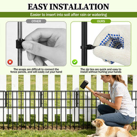 Enayplon 25-panel system enables flexible layouts for gardens and pet spaces.