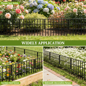 Enayplon ground-defense fence provides versatile yard borders for flowers and vegetables.