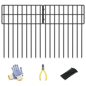 Enayplon 17in garden fence panel deters rabbits and small wildlife while protecting border plants.