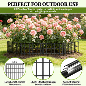 Enayplon decorative fence panels add charm while defending beds.