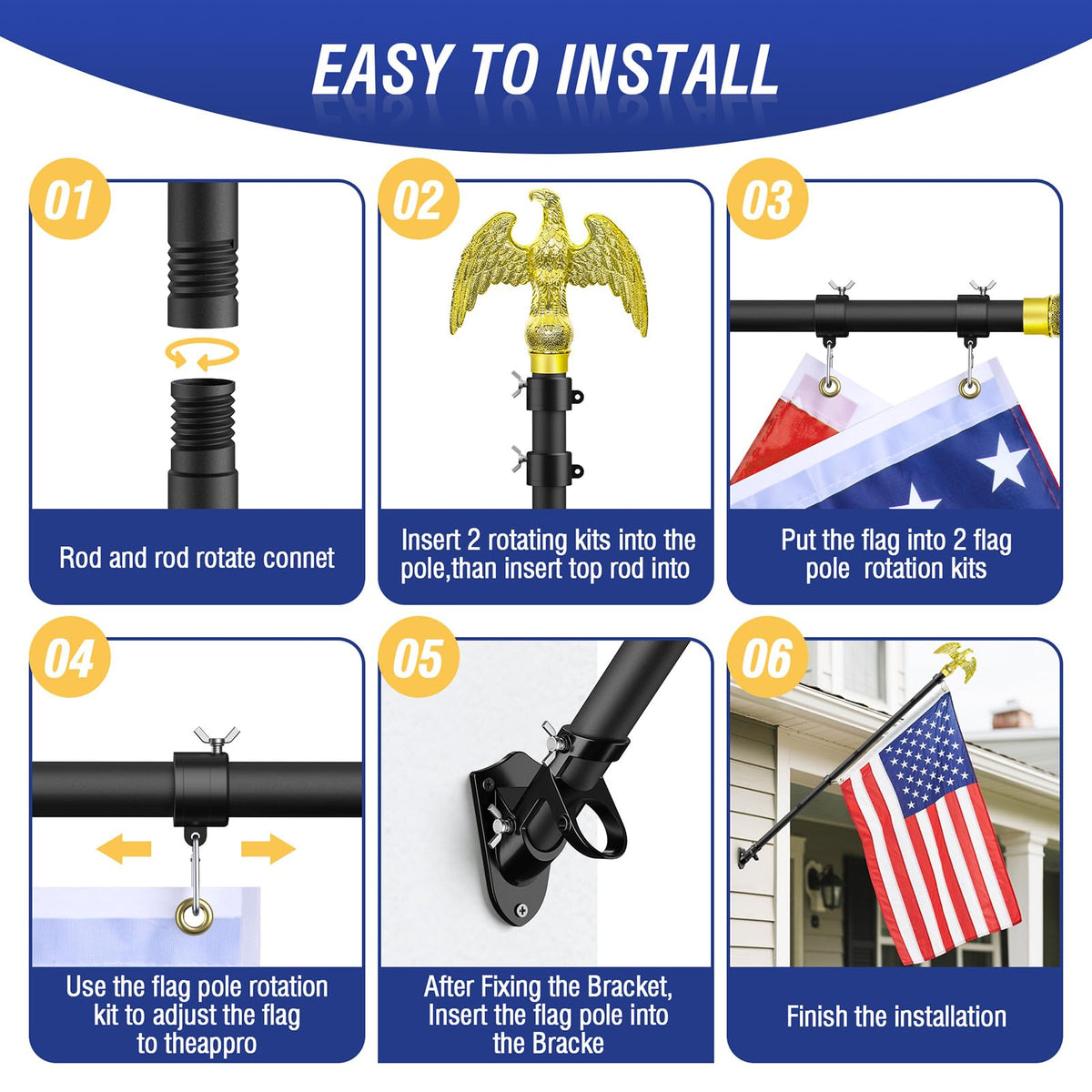 Enayplon weather-ready flag pole designed for durable outdoor use.