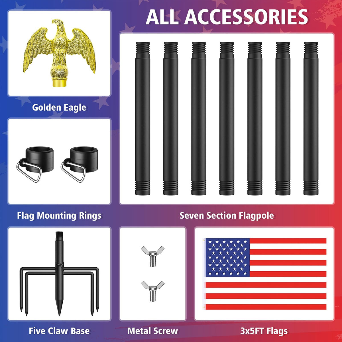 Enayplon all-in-one flag kit simplifies setup with mounting hardware
