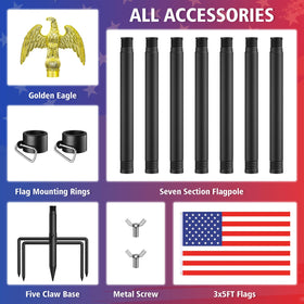 Enayplon all-in-one flag kit simplifies setup with mounting hardware