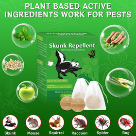 Enbabbor outdoor pest repellent pouches deter skunks and raccoons near sheds