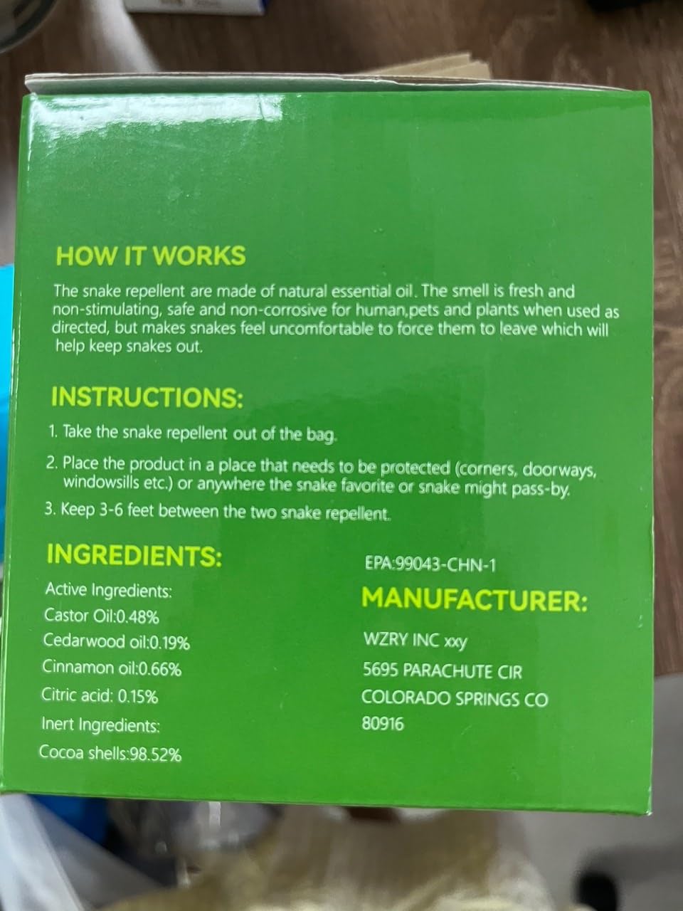 Enbabbor ingredients guide highlights castor oil and essential oils in the blend