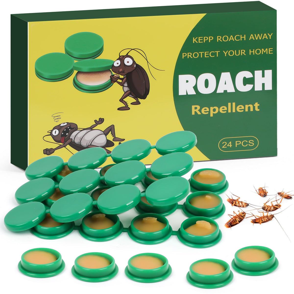 Enbabbor Roach Gel Bait 24 Pack for quick, targeted control in kitchens and corners.