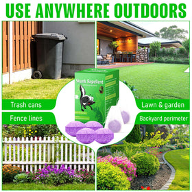 Enbabbor Skunk Repellent beside trash areas reduces scavenger visits.