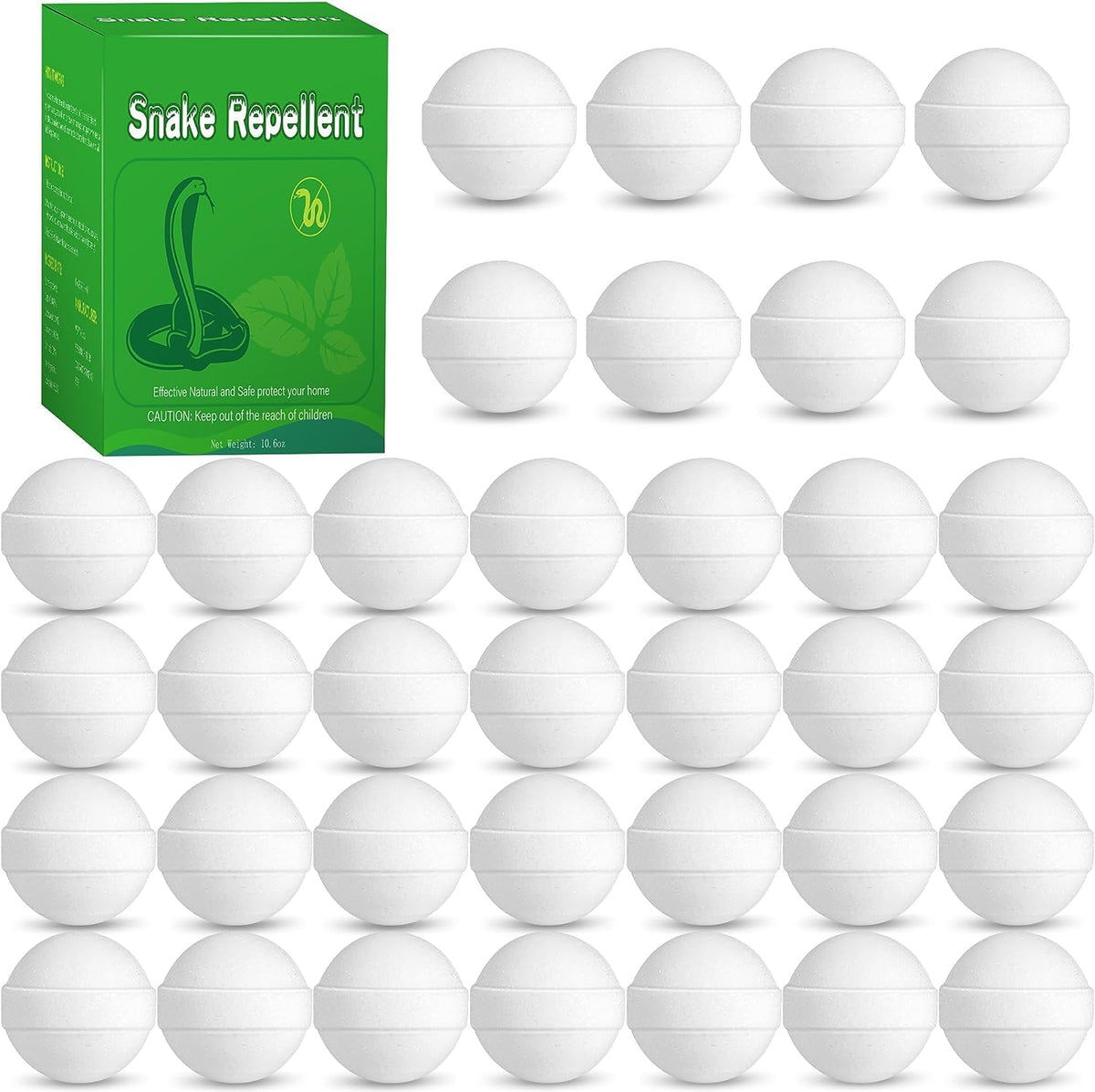 Enbabbor snake repellent 36-pack shown for outdoor yard protection against snakes