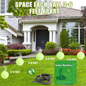 Enbabbor snake repellent balls around a yard to reduce snake encounters.