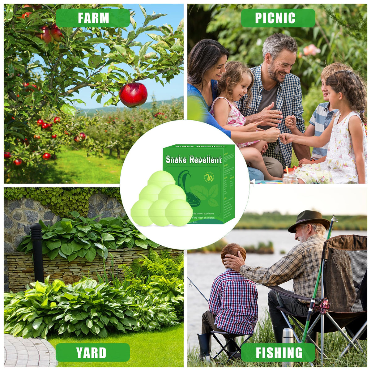 Enbabbor snake repellent balls for camping and picnics to enhance outdoor safety.