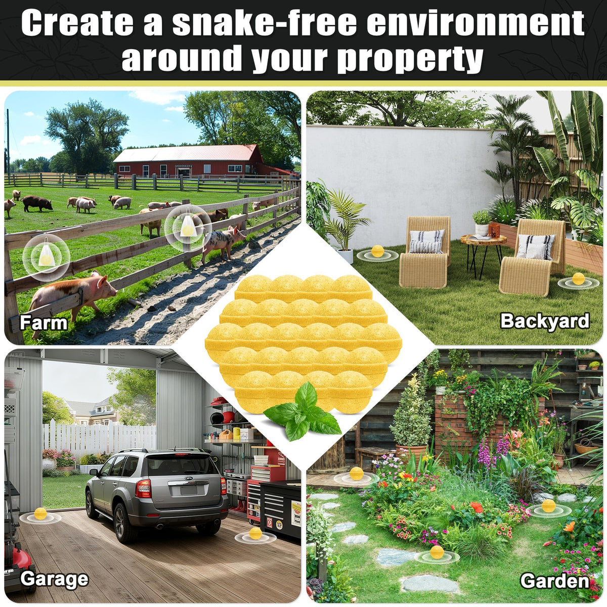 Enbabbor snake repellent balls are pet and kid safe when used as directed