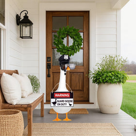 ENBOFID Wooden warning sign resists fading for lasting porch decor