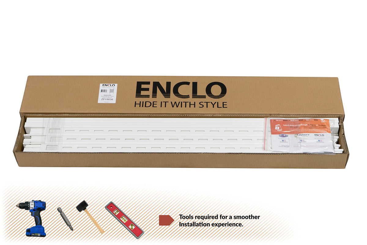 Enclo Huntersville air conditioner fence shields equipment while blending with landscape.