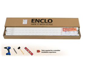 Enclo Huntersville air conditioner fence shields equipment while blending with landscape.