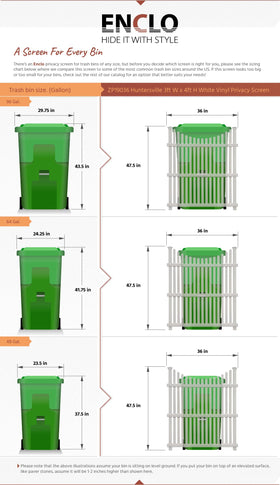 Enclo Huntersville trash can enclosure hides clutter while keeping sidewalks neat.