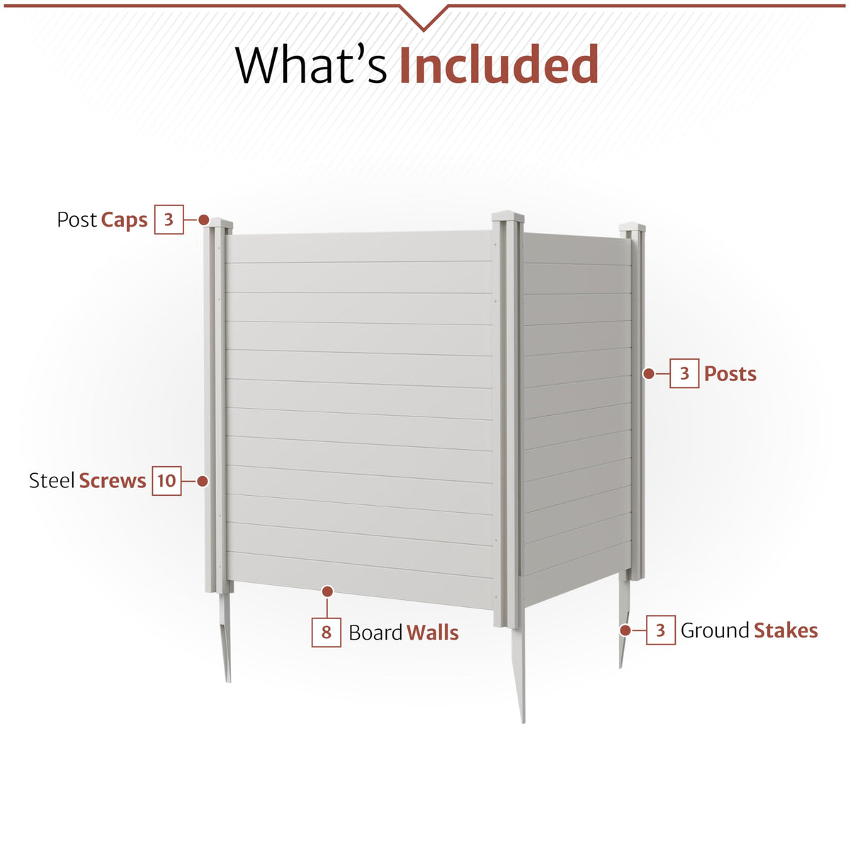 Enclo privacy screens vinyl close-up shows durable, weather-resistant finish.