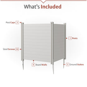 Enclo privacy screens vinyl close-up shows durable, weather-resistant finish.