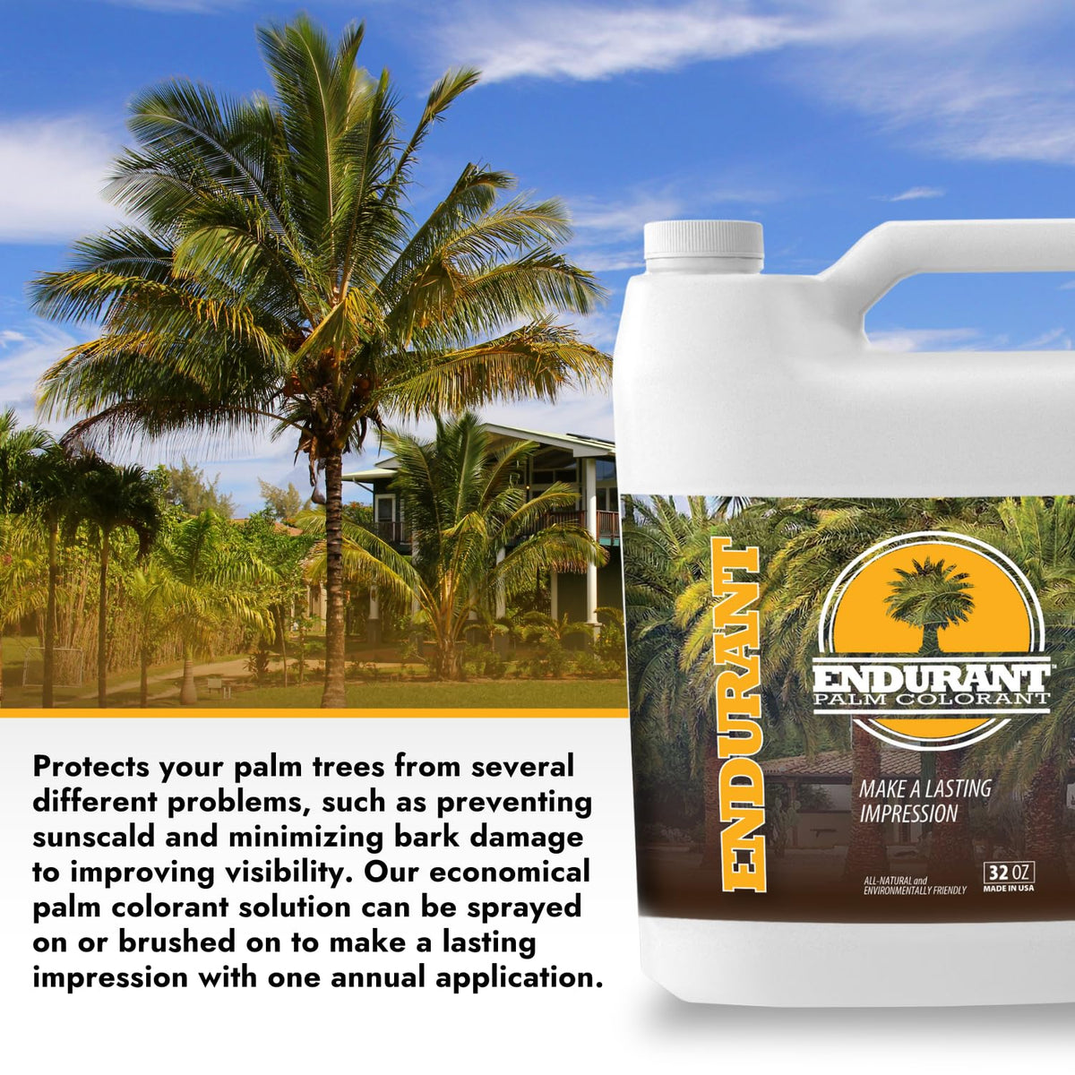 Endurant Palm Colorant enables simple year-long trunk color with easy steps