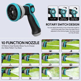 ENEACRO 180-degree swivel bracket enables full garden reach