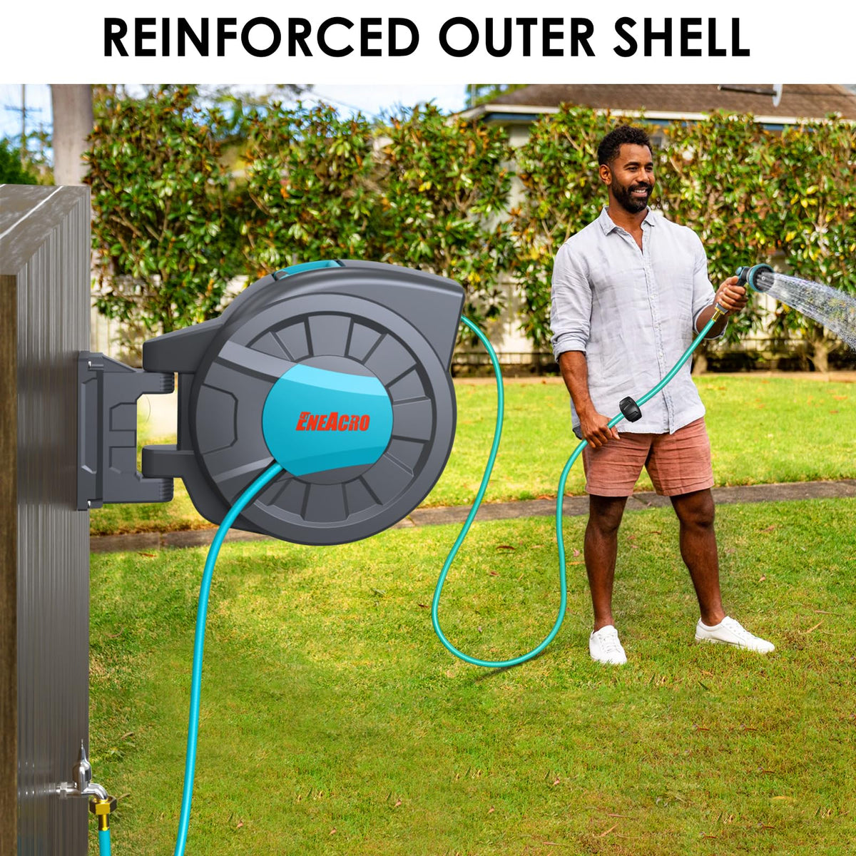 ENEACRO anti-kink hybrid hose coils neatly with minimal tangles