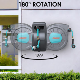 ENEACRO auto-rewind mechanism stores hose smoothly