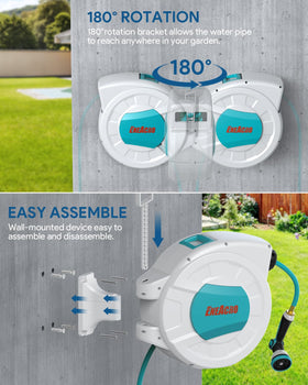 ENEACRO auto rewind system provides smooth retraction after use.