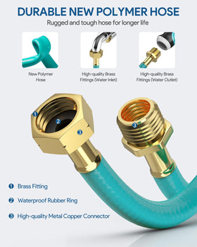 ENEACRO brass connectors ensure leak resistant connections for steady flow.