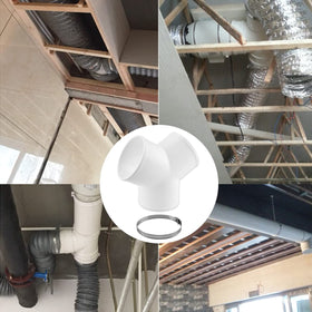 Illustration of Enenes seamless joint reducing air leaks in 4-inch ducts.