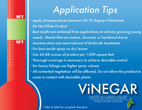 Energen Vinegar Weed Killer used on sidewalk edges near plants