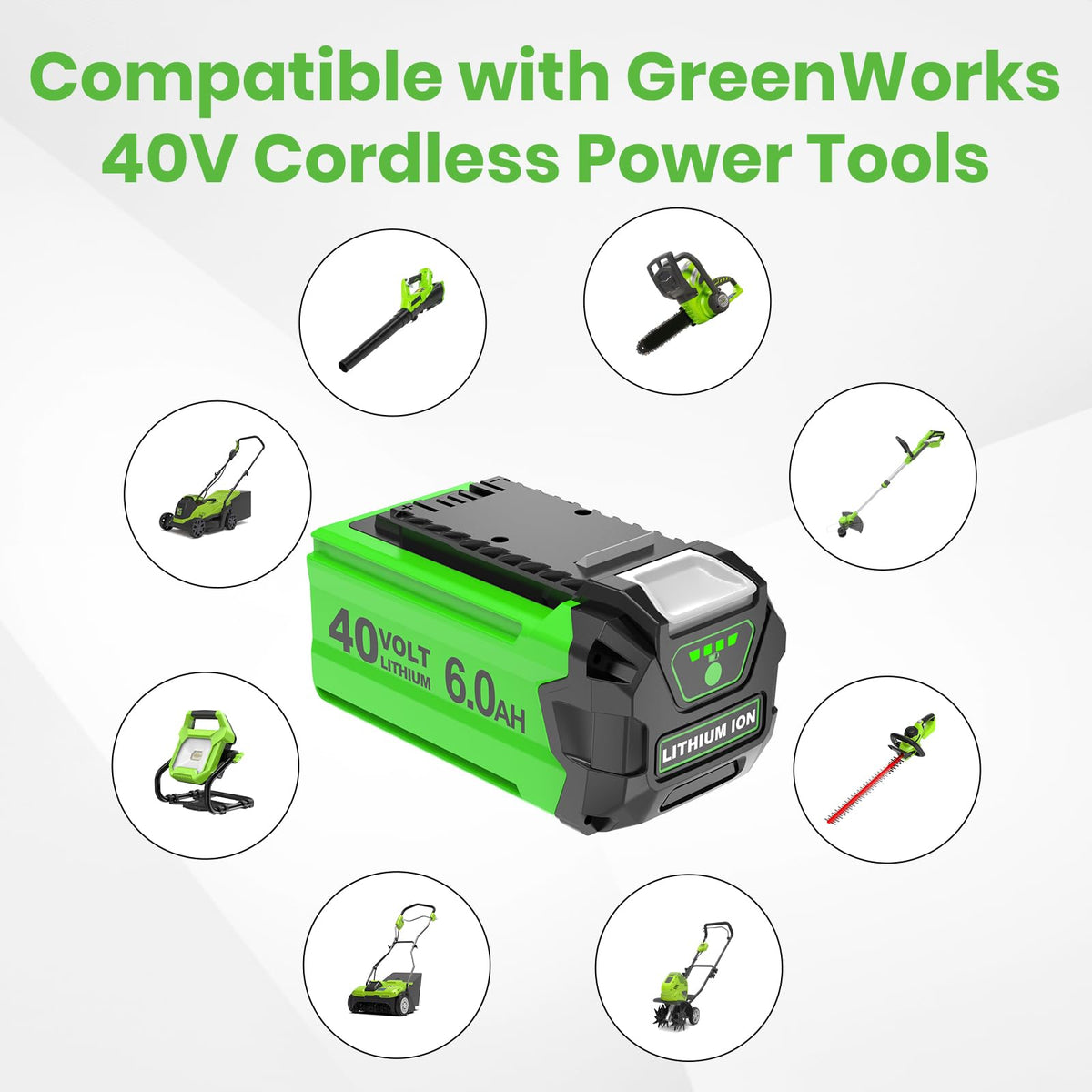EnerMall two pack value battery for Greenworks 40V tools