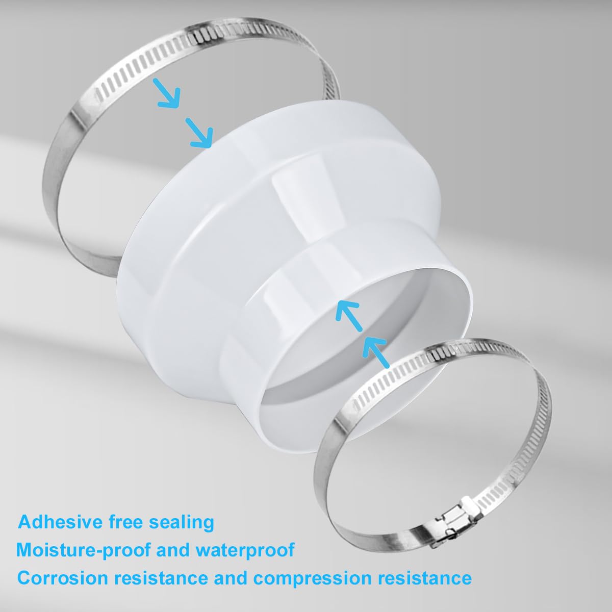 Installed in a home exhaust duct demonstrates simple DIY installation.