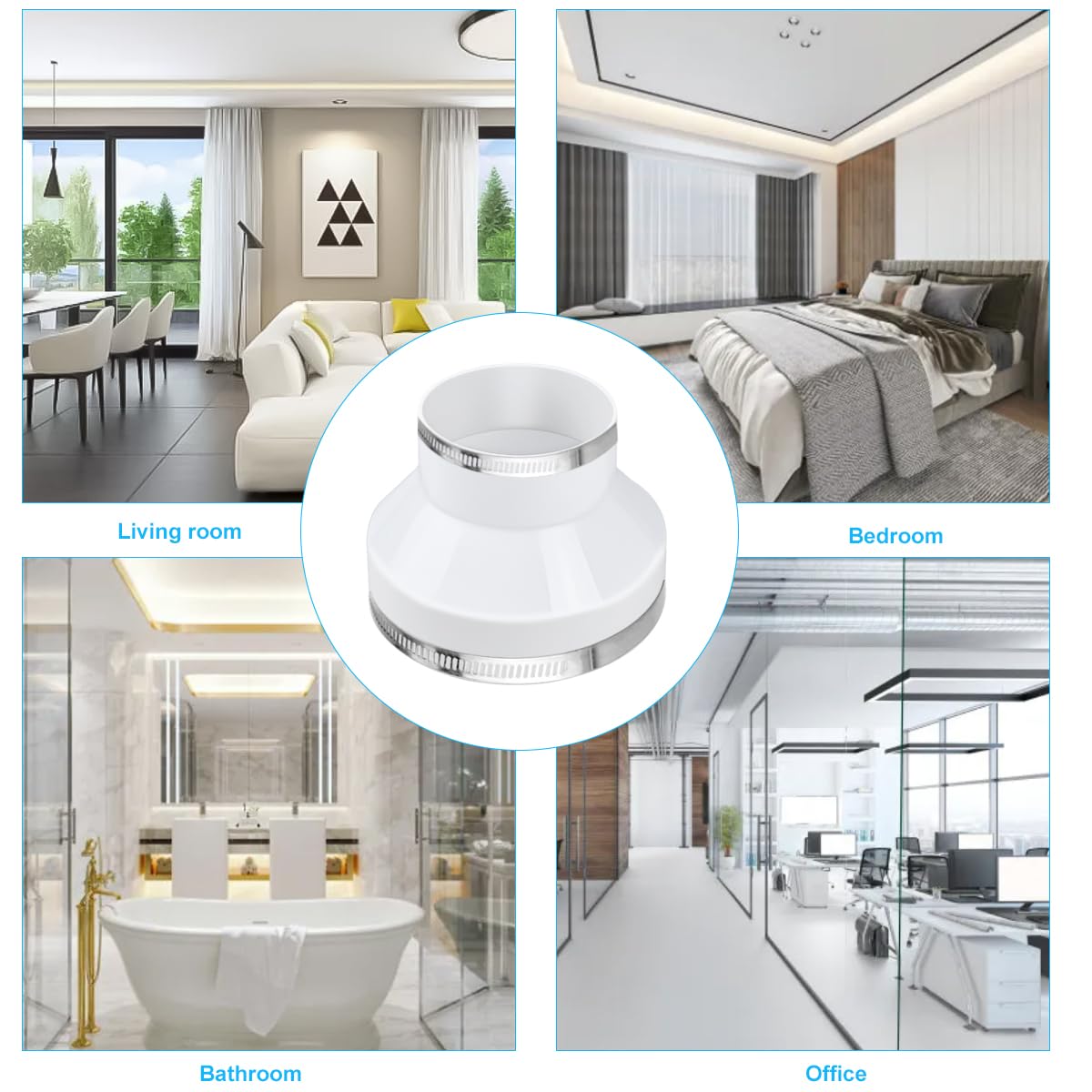 Enenes reducer enables versatile ventilation in kitchens, bathrooms, and hydroponics.