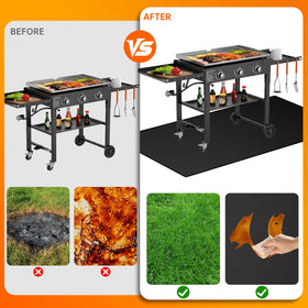 ENGPOW edge-stitched mat for durable use on various surfaces.